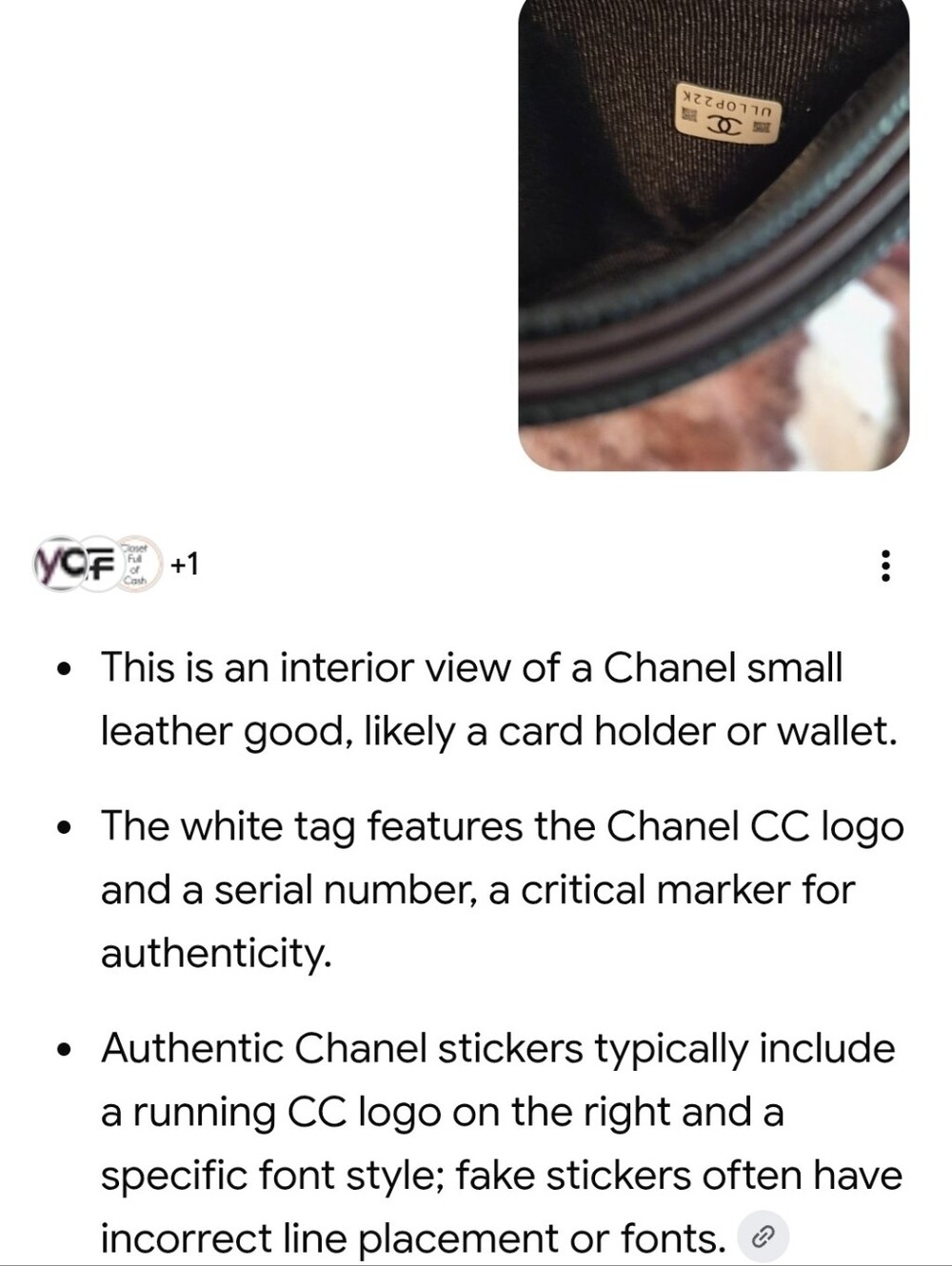 Chanel Black Quilted Card Holder with Gold CC Logo - Picture 7 of 7